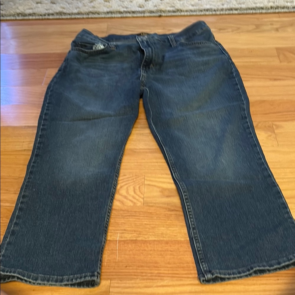 Lee Womens Relaxed Fit Dark Blue Jeans